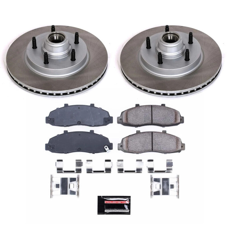 Power Stop 97-00 Ford F-150 Front Semi-Coated Rotor Kit-PowerStop-PSBSC1863