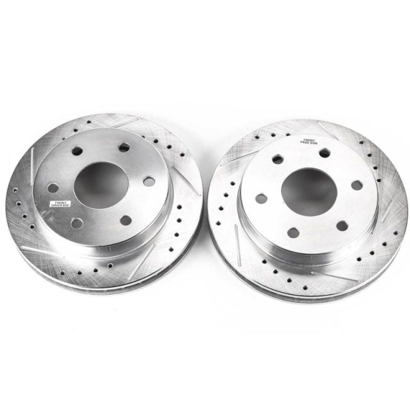 Power Stop 99-00 Cadillac Escalade Front Evolution Drilled & Slotted Rotors - Pair-PowerStop-PSBAR8609XPR