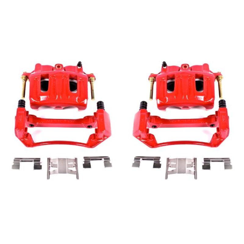 Power Stop 99-03 Ford F-150 Front Red Calipers w/Brackets - Pair-PowerStop-PSBS4750