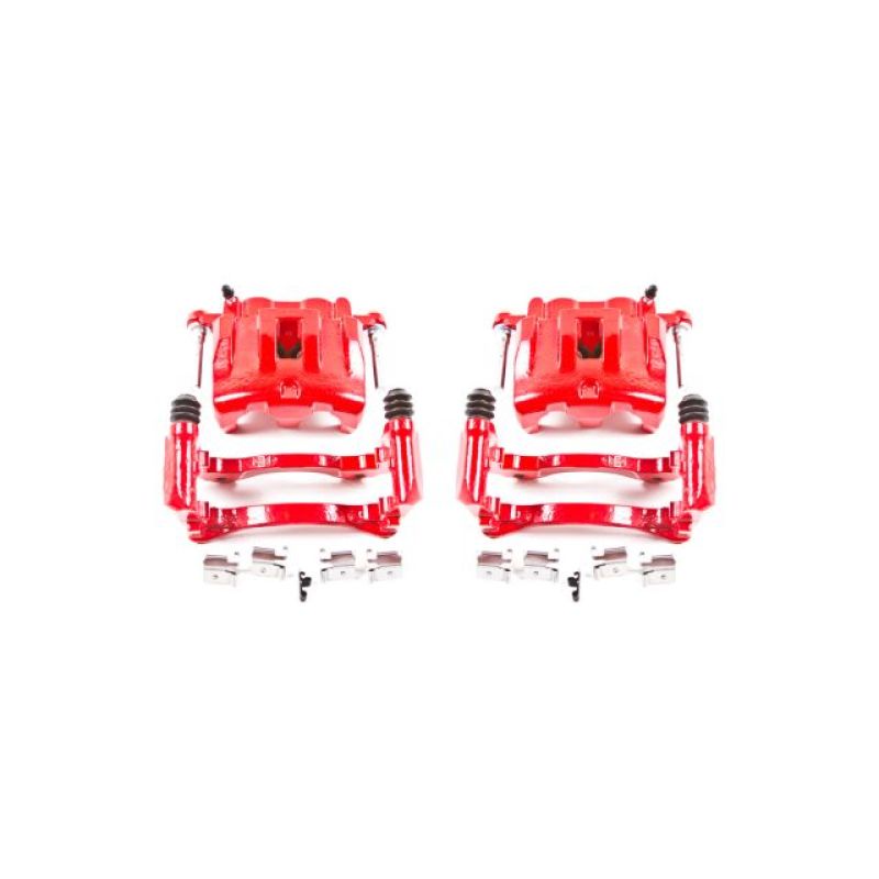 Power Stop 99-04 Jeep Grand Cherokee Front Red Calipers w/Brackets - Pair-PowerStop-PSBS4826