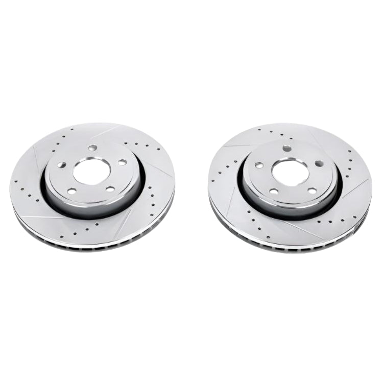 Power Stop 11+ Dodge Durango Front Evolution Drilled & Slotted Rotors - Pair - Black Ops Auto Works