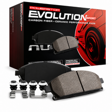 Load image into Gallery viewer, Power Stop Z23-1056 front brake pads for Chrysler 300 with carbon-fiber ceramic formula and hardware