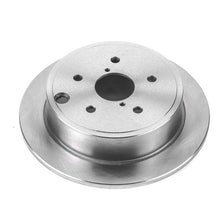 Load image into Gallery viewer, PowerStop Autospecialty OE rear brake rotor for Subaru WRX, angled view showing hub and lug holes