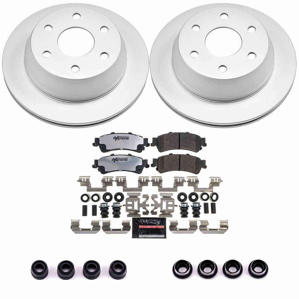 PowerStop CPK2018-36 Rear Z36 Truck & Tow Fully Coated Rotor Brake Kit