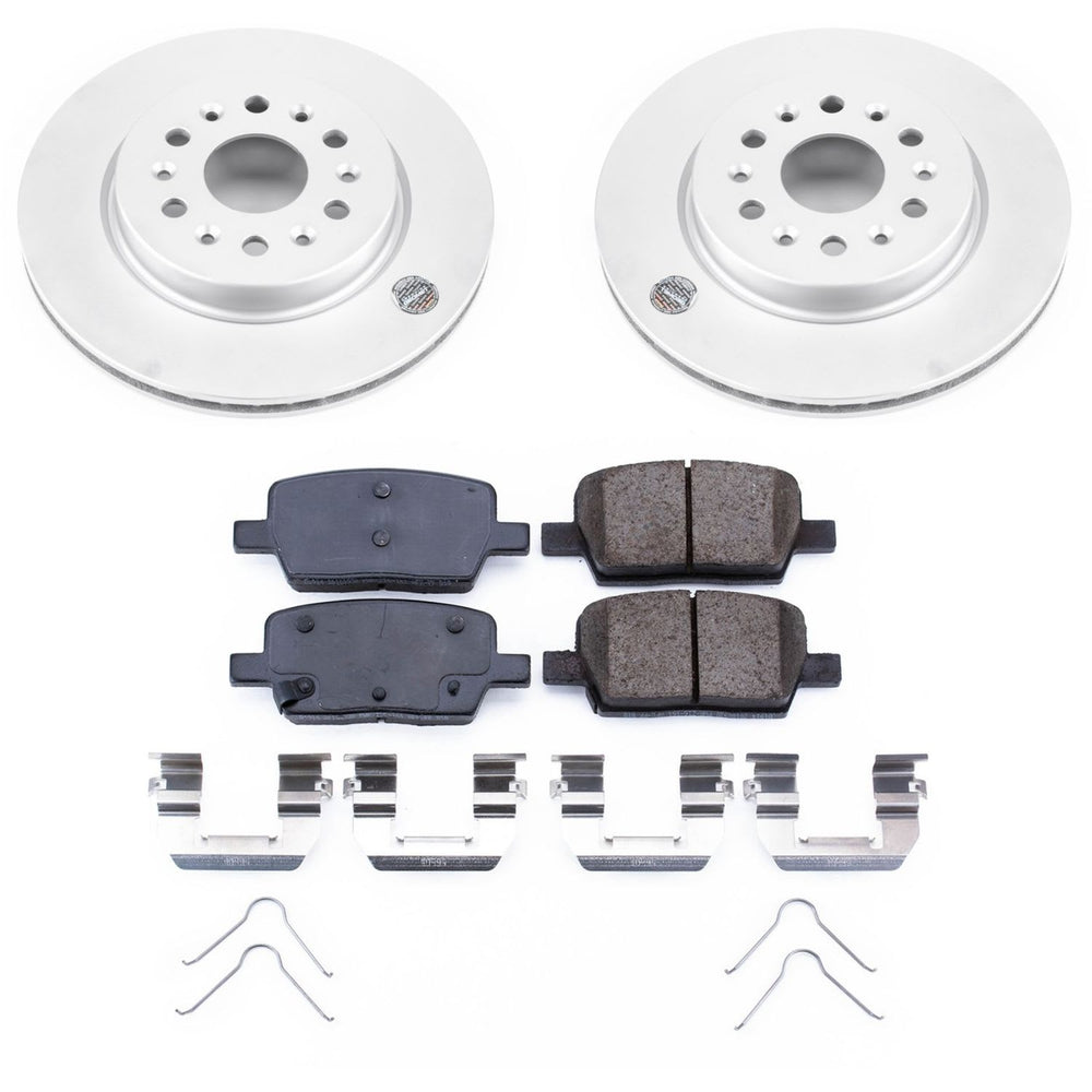 PowerStop CRK7411 Rear Z17 Fully Coated Rotor Brake Kit