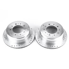 Load image into Gallery viewer, PowerStop JBR736XPR drilled and slotted rotor pair on a white background