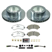 Load image into Gallery viewer, PowerStop K8431-36 drilled and slotted rotors and brake pads on a white background