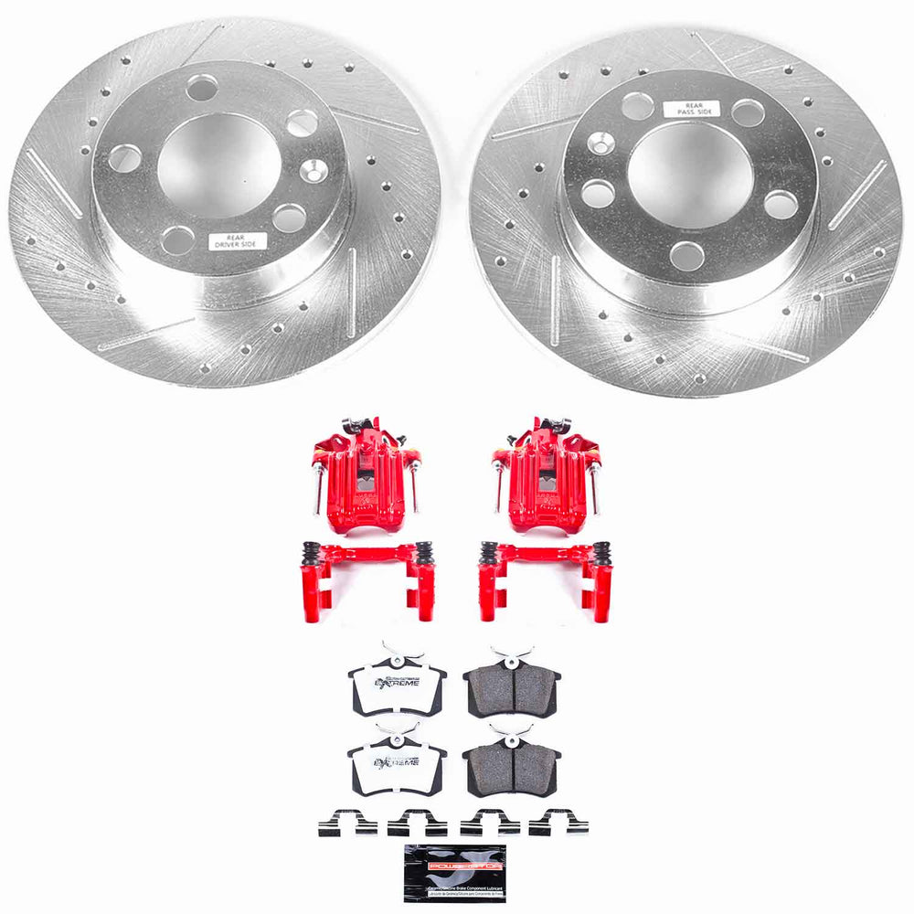 PowerStop KC847-26 Rear Z26 Street Warrior Brake Kit with Powder-Coated Calipers