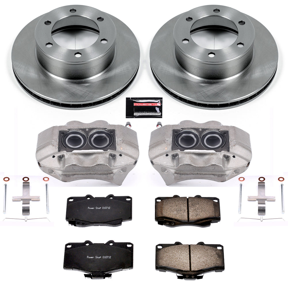 PowerStop KCOE1233 Front Z17 Stock Replacement Brake Kit with Calipers