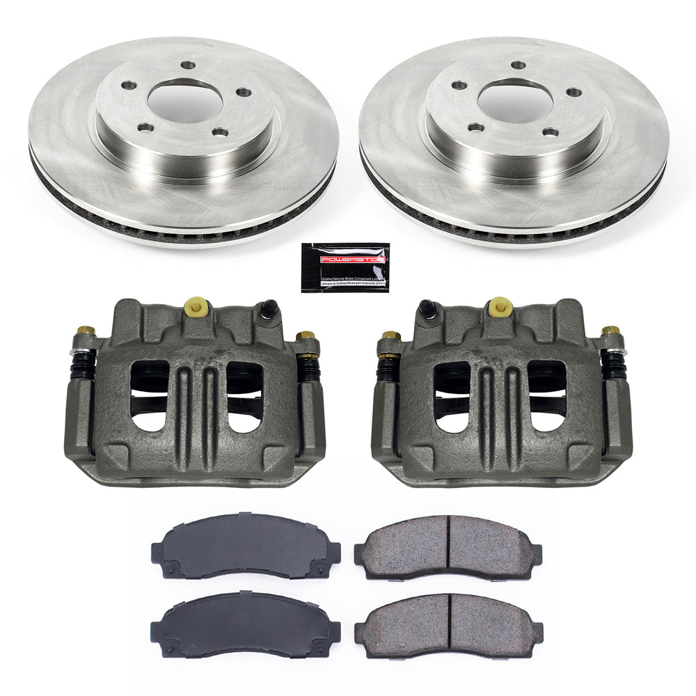 PowerStop KCOE1576 Front Z17 Stock Replacement Brake Kit with Calipers