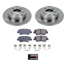 Load image into Gallery viewer, PowerStop KOE5381 plain rotors and brake pads on a white background
