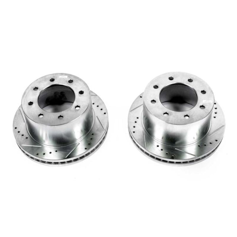 Power Stop 11-20 GMC Sierra 3500 HD Rear Drilled & Slotted Rotor - Pair - PowerStop PSBAR82154XPR