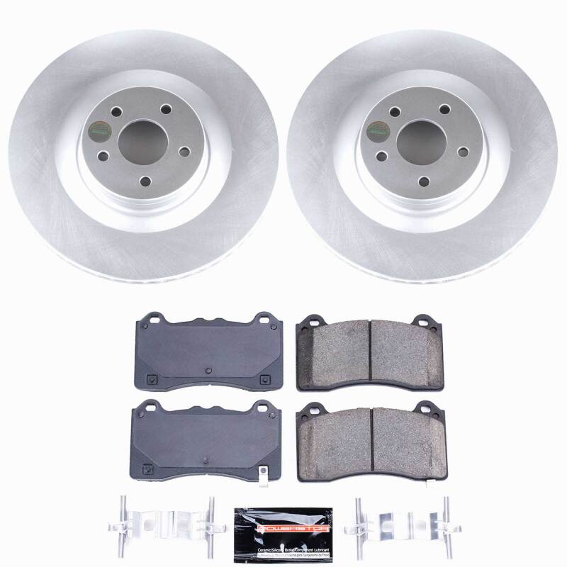 Power Stop 16-18 Ford Focus Front Z23 Coated Brake Kit - PowerStop PSBCPK7318-23