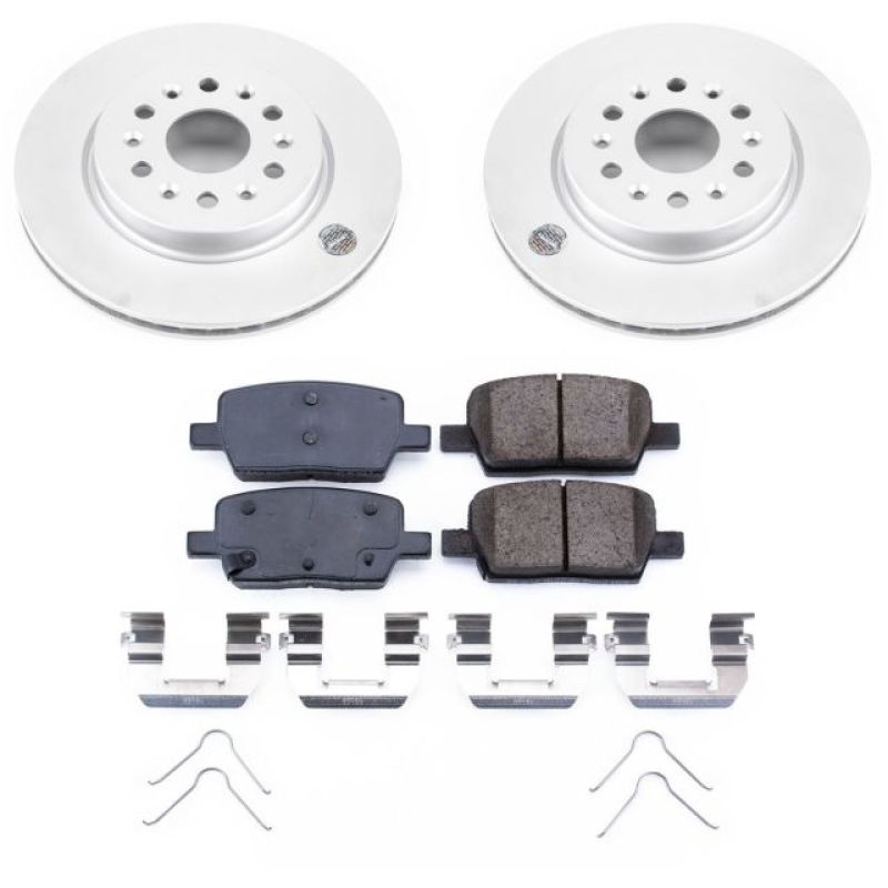 Power Stop 18-19 Buick Enclave Rear Z17 Evolution Geomet Coated Brake Kit - PowerStop CRK7411