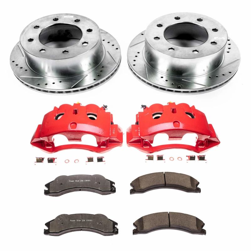 Power Stop 11-19 Chevrolet Silverado 3500 HD Rear Z36 Truck & Tow Kit w/Cals - PowerStop PSBKC5562-36