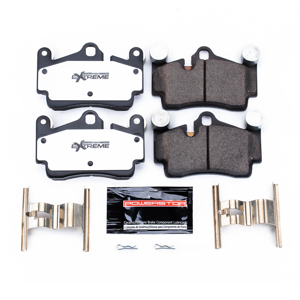 PowerStop Z26-978 brake pads and the hardware shown on a white background