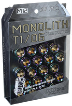 Load image into Gallery viewer, Project Kics 12 x 1.5 Neochrome T1/06 Monolith Lug Nuts - 20 Pcs - Black Ops Auto Works