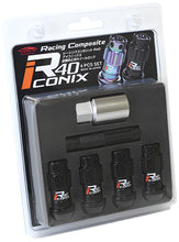 Load image into Gallery viewer, Project Kics 12X1.25 R40 Iconix Black Lug Nut Lock Set - 4 - Black Ops Auto Works