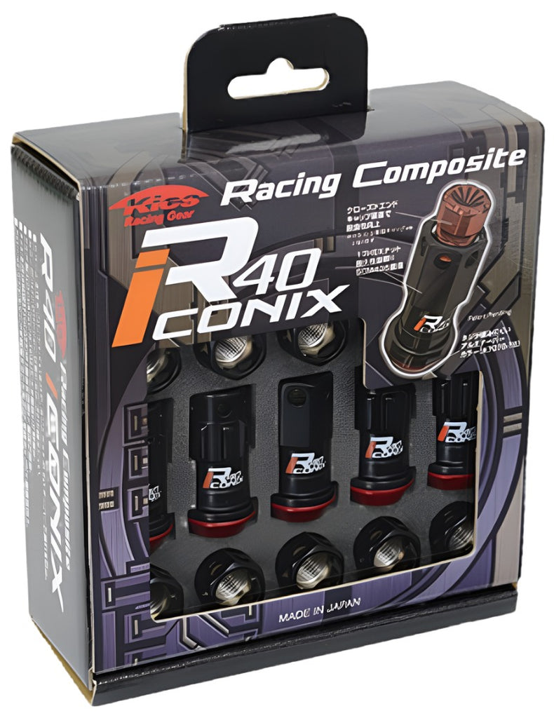 Project Kics 14X1.50 Black Lock w/ Capless Lug Nuts 16+4 - Black Ops Auto Works