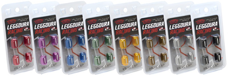 Project Kics Leggdura Racing Valve Cap Set Red - Black Ops Auto Works