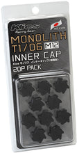 Load image into Gallery viewer, Project Kics M12 Monolith Cap - Black (Only Works For M12 Monolith Lugs) - 20 Pcs - Black Ops Auto Works