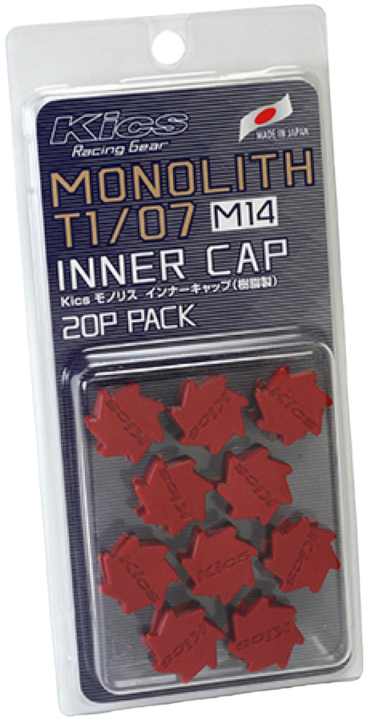 Project Kics M14 Monolith Cap - Red (Only Works For M14 Monolith Lugs) - 20 Pcs - Black Ops Auto Works