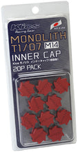 Load image into Gallery viewer, Project Kics M14 Monolith Cap - Red (Only Works For M14 Monolith Lugs) - 20 Pcs - Black Ops Auto Works
