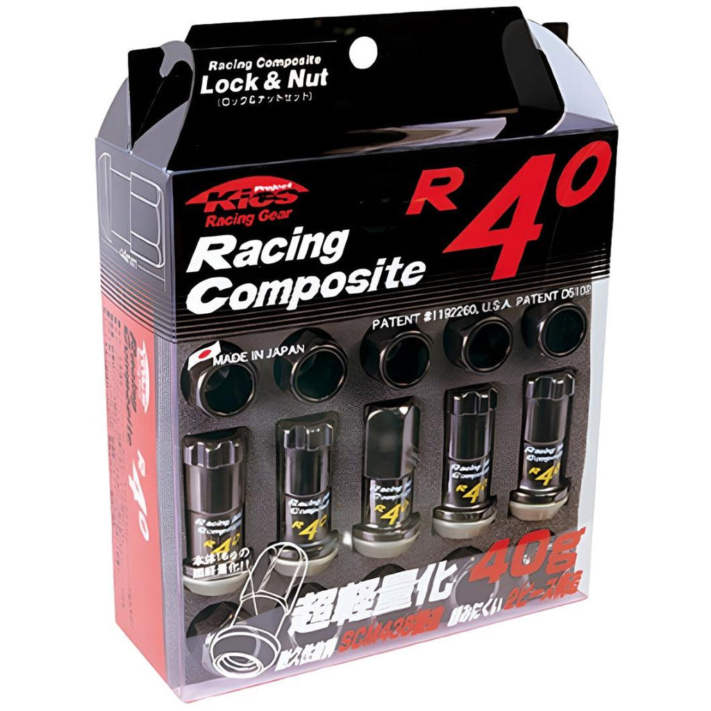 Project Kics 12x1.25 R40 Lug Nuts - Black (16+4 Locks) - Project Kics PJKKRC13K