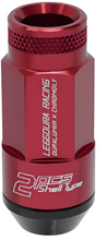 Load image into Gallery viewer, PJKWRL5311R-Project Kics Leggdura Racing Shell Type Lug Nut 53mm Open-End Look 16 Pcs + 4 Locks 12X1.5 Red-Lug Nuts-Project Kics