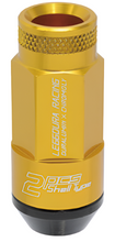 Load image into Gallery viewer, PJKWRL5313A-Project Kics Leggdura Racing Shell Type Lug Nut 53mm Open-End Look 16 Pcs + 4 Locks12X1.25 Gold-Lug Nuts-Project Kics