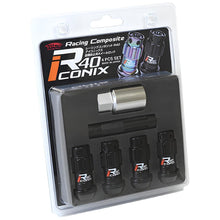 Load image into Gallery viewer, Project Kics 12X1.25 R40 Iconix Black Lug Nut Lock Set - 4 - Project Kics PJKWYIF43KK