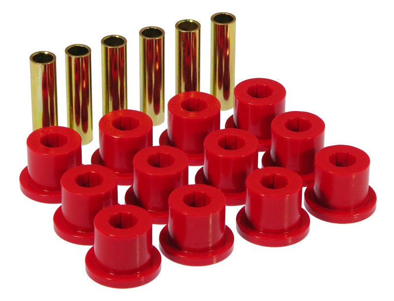 Prothane 67-87 GM Rear Spring & Shackle Bushings (w/ 1.5in Bushings) - Red - Black Ops Auto Works