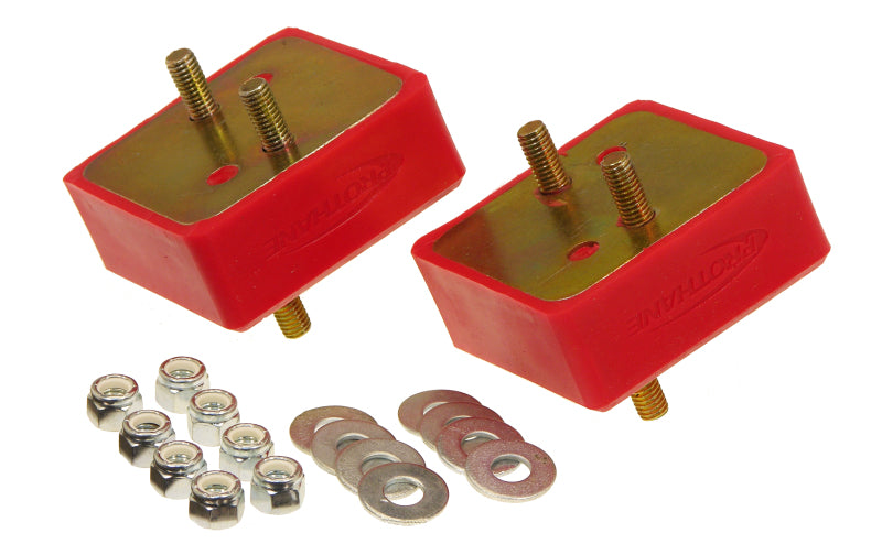 Prothane 67-92 Jeep V8 Motor Mounts - Red - Black Ops Auto Works