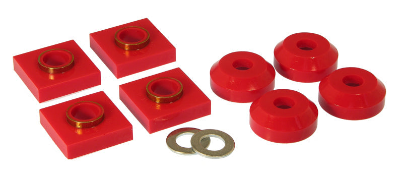 Prothane 76 & Earlier Ford F150/250 Transfer Case Mounts - Red - Black Ops Auto Works