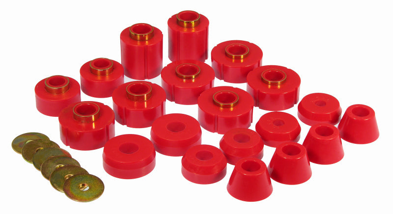 Prothane 80-96 Ford F100/350 2/4wd Body Mount - Red - Black Ops Auto Works