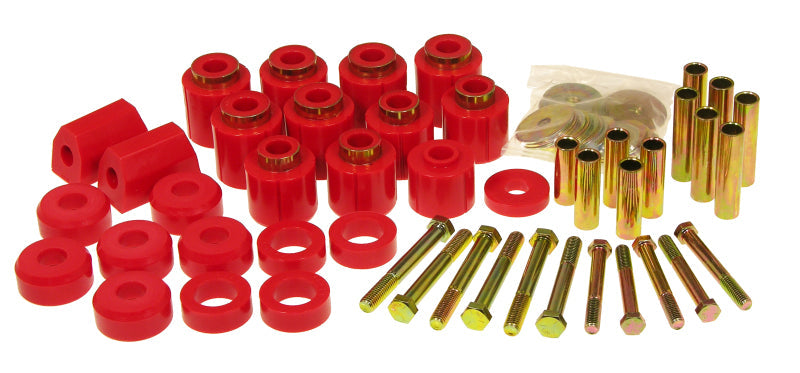 Prothane 87-96 Jeep YJ 1in Lift Body Mount Kit - Red - Black Ops Auto Works
