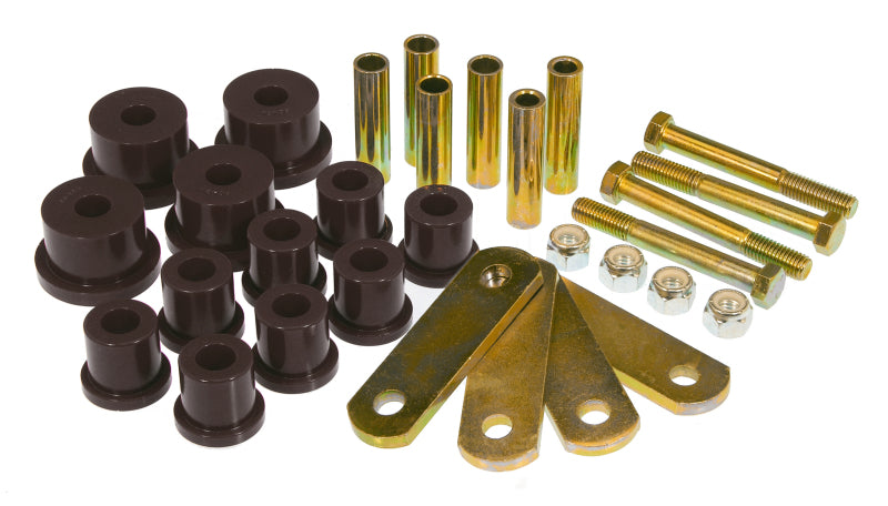 Prothane 64-73 Ford Mustang Rear Spring Bushings w/ HD Shackle Kit - Black - Prothane 6-1053-BL