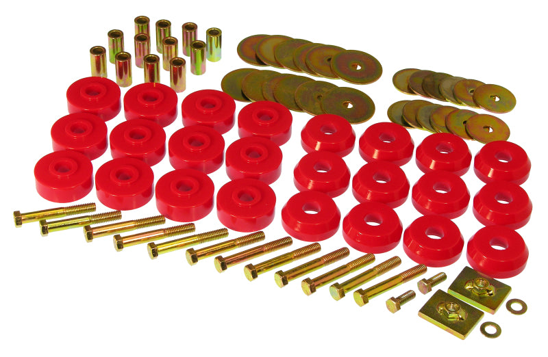 Prothane Chevy Conv Impala / Belair Body Mount Kit - Red - Prothane 7-145