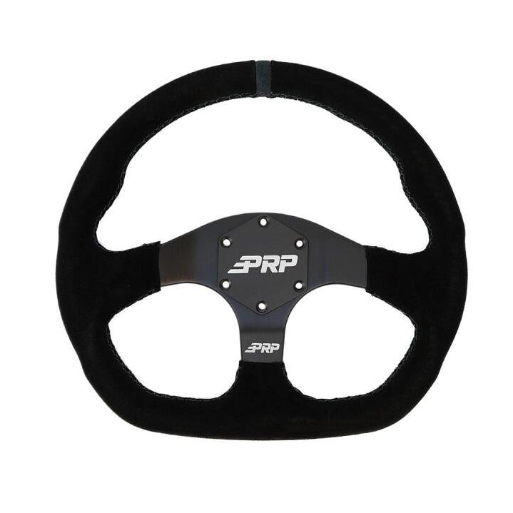 PRP Seats PRP Comp-R D-Shape Suede Steering Wheel - Blue
