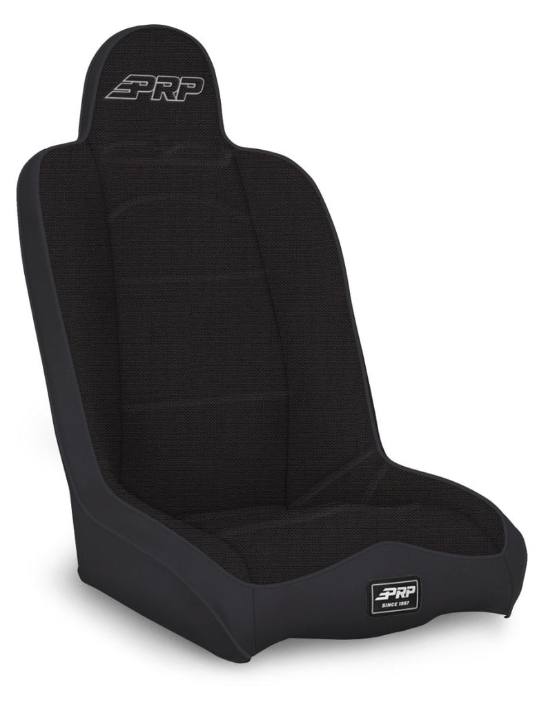 PRP Daily Driver High Back Suspension Seat (Two Neck Slots) - All Black - Black Ops Auto Works