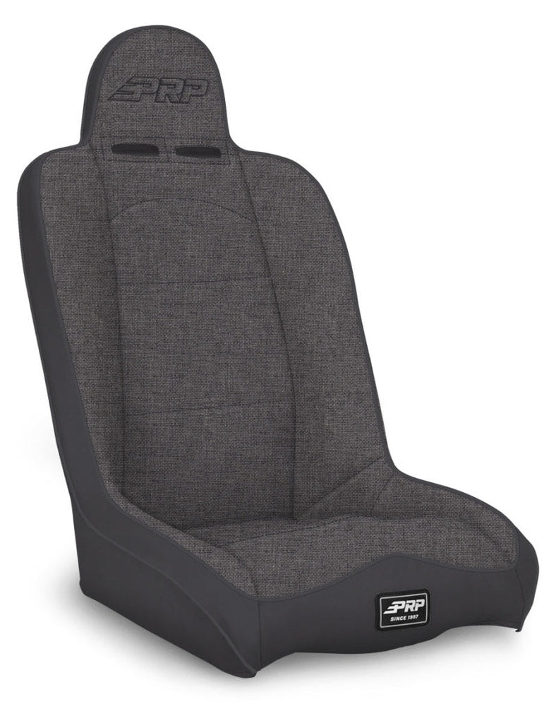 PRP Daily Driver High Back Suspension Seat (Two Neck Slots) - All Grey - Black Ops Auto Works