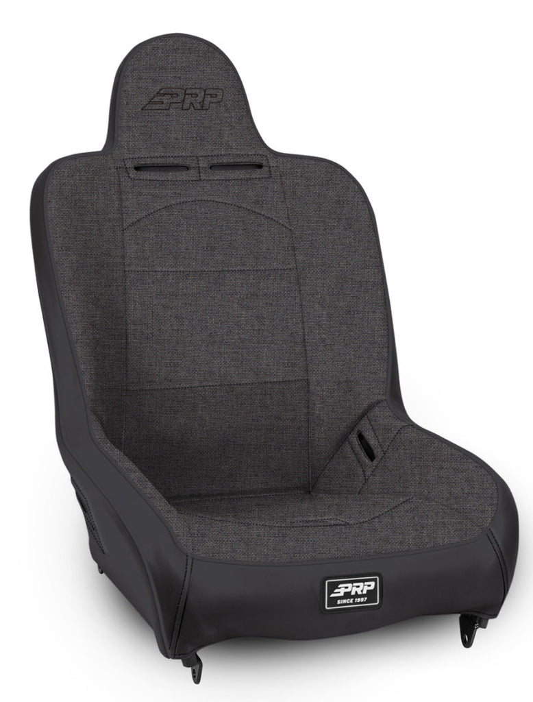 PRP Premier High Back Suspension Seat (Two Neck Slots) - All Grey - Black Ops Auto Works