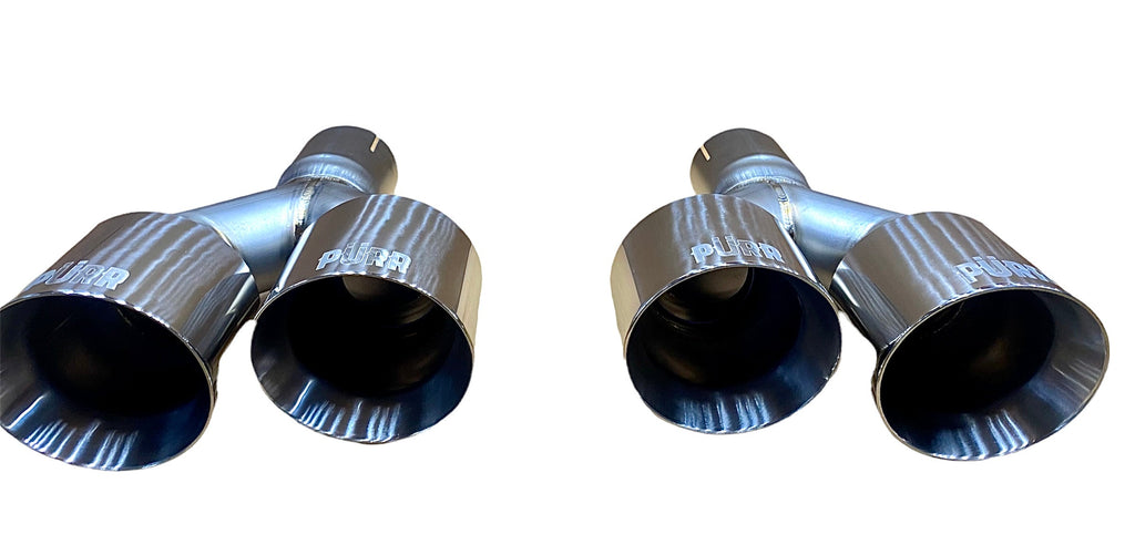 PÜRR 3" Titanium Exhaust Dual Tips Jeep Grand Cherokee Trackhawk - Black Ops Auto Works
