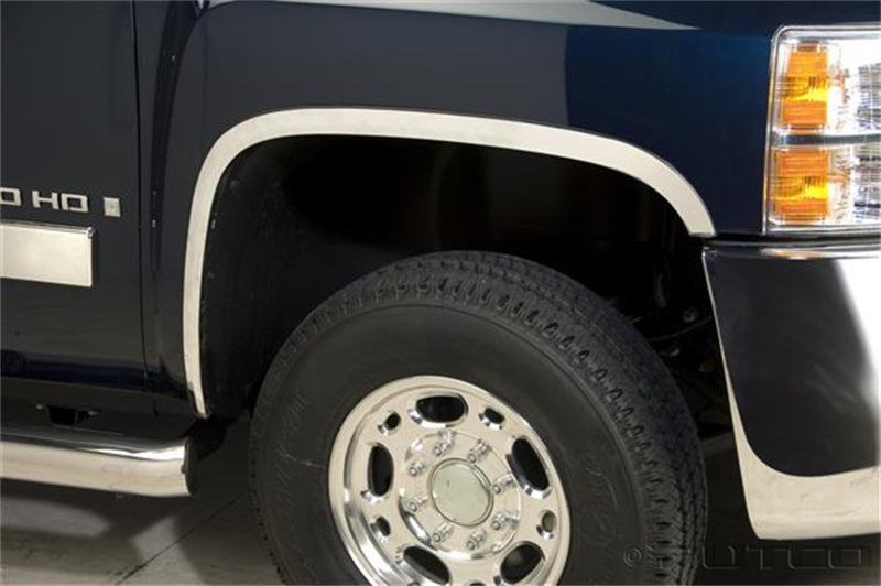 Putco 07-14 Chevrolet Silverado 2500HD - Full (Does not Fit Dually) Stainless Steel Fender Trim - Black Ops Auto Works