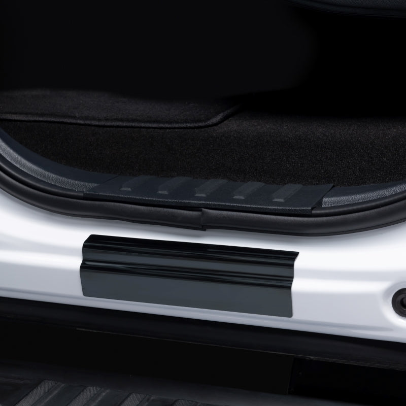 Putco 15-20 Ford F-150 - SuperCrew w/ F-150 Etchinng (4pcs) Black Platinum Door Sills Putco PUT95150BPFD