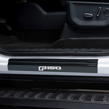 Load image into Gallery viewer, Putco 15-20 Ford F-150 - SuperCrew w/ F-150 Etchinng (4pcs) Black Platinum Door Sills Putco PUT95150BPFD