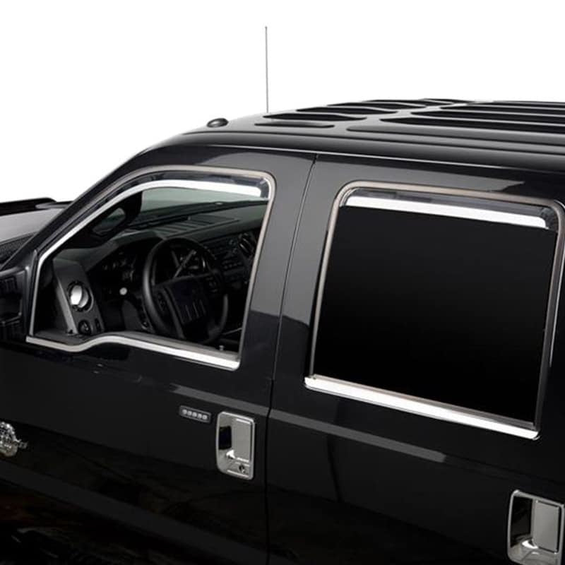 Putco 17-20 Ford SuperDuty - Regular Cab w/ Towing Mirrors (ABS Window Trim) Window Trim Accents Putco PUT97565