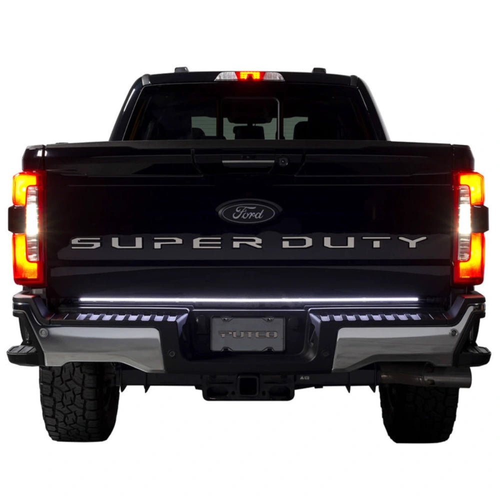 Putco 23-24 Ford SuperDuty F-250 60In Direct Fit Blade Kit Tailgate Bars w/ LED Taillamps - Putco 9202960-26
