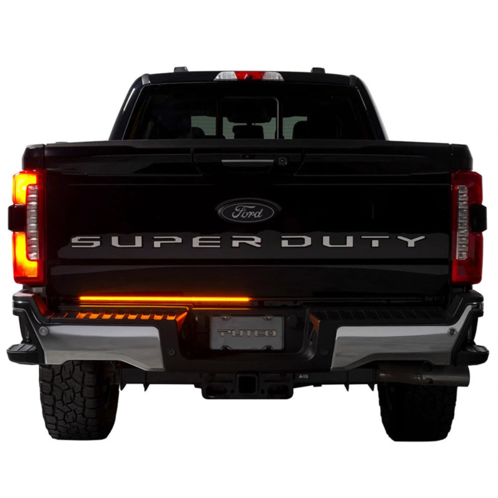 Putco 23-24 Ford SuperDuty F-250 60In Direct Fit Blade Kit Tailgate Bars w/ LED Taillamps - Putco 9202960-26