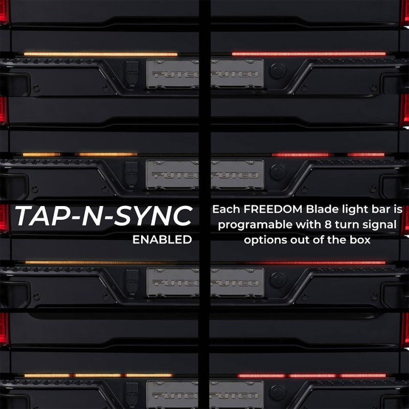 Putco 23-24 Ford SuperDuty F-250/F-350/F-450 60In Freedom Blade Tailgate Bars w/ Halogen Taillamps Putco PUT760060-32